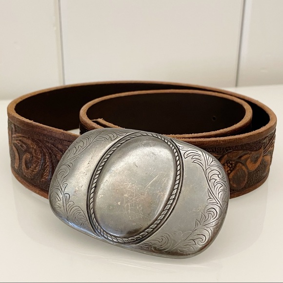 Brave Leather | Accessories | Brave Beltworks Tooled Brown  display picture 2